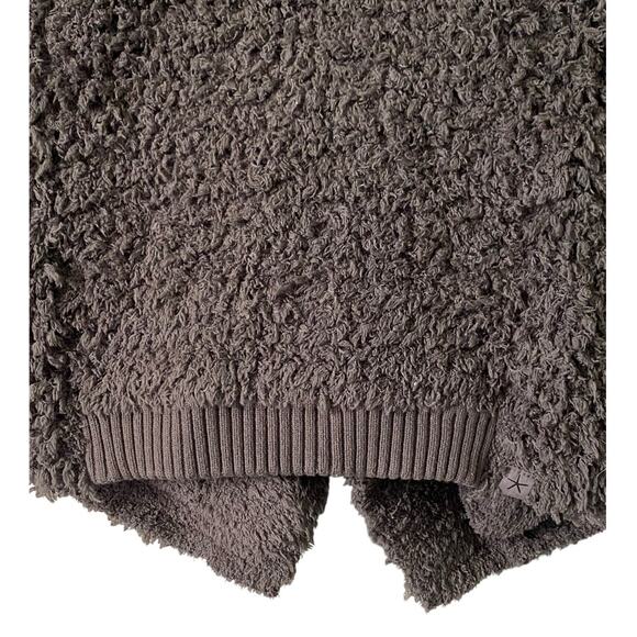 NEW Barefoot Dreams CozyChic Loop Fringe Cascading Vest Girls 6/7 Smokey Gray - Picture 8 of 13